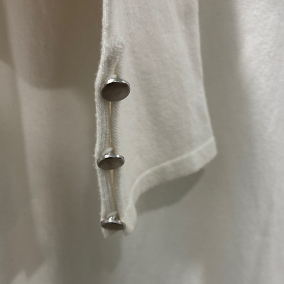 Soft Surroundings Lightweight Turtleneck Sweater Size Large Ivory Tunic Length - Picture 2 of 7